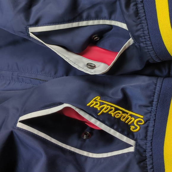 Superdry Vintage Sukajan Souvenir Jacket Map of Japan Navy Blue Size 12 XL - Picture 8 of 16